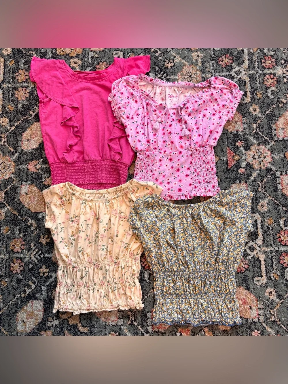 Justice OshKosh B’gosh Girls Tops Blouse Shirts Lot Sz Small or 7 7/8